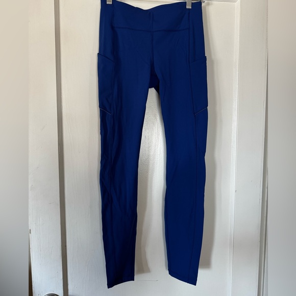 Lululemon Cobalt Blue Leggings Running Yoga Pilates Workout Gym Dance Stretch - Picture 1 of 7
